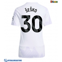 Fotballdrakt Dame Manchester United Benjamin Sesko #30 Bortedrakt 2025-26 Kortermet